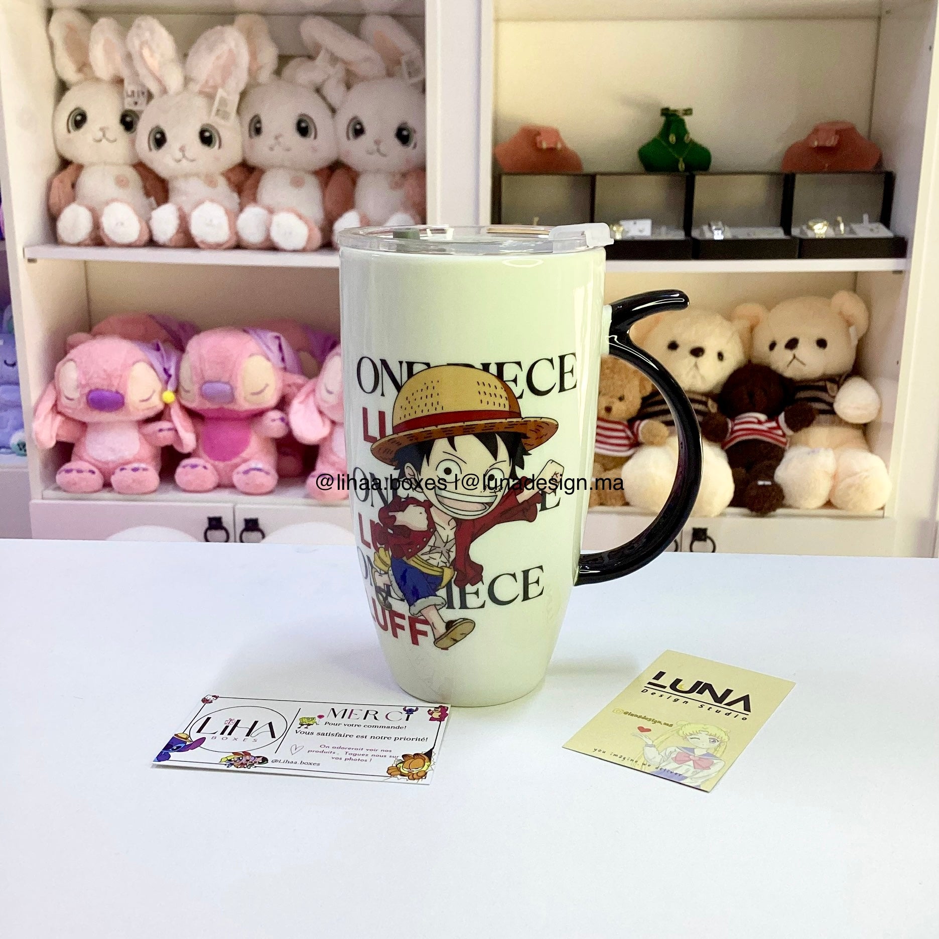 Mug avec couvercle one piece Luffy