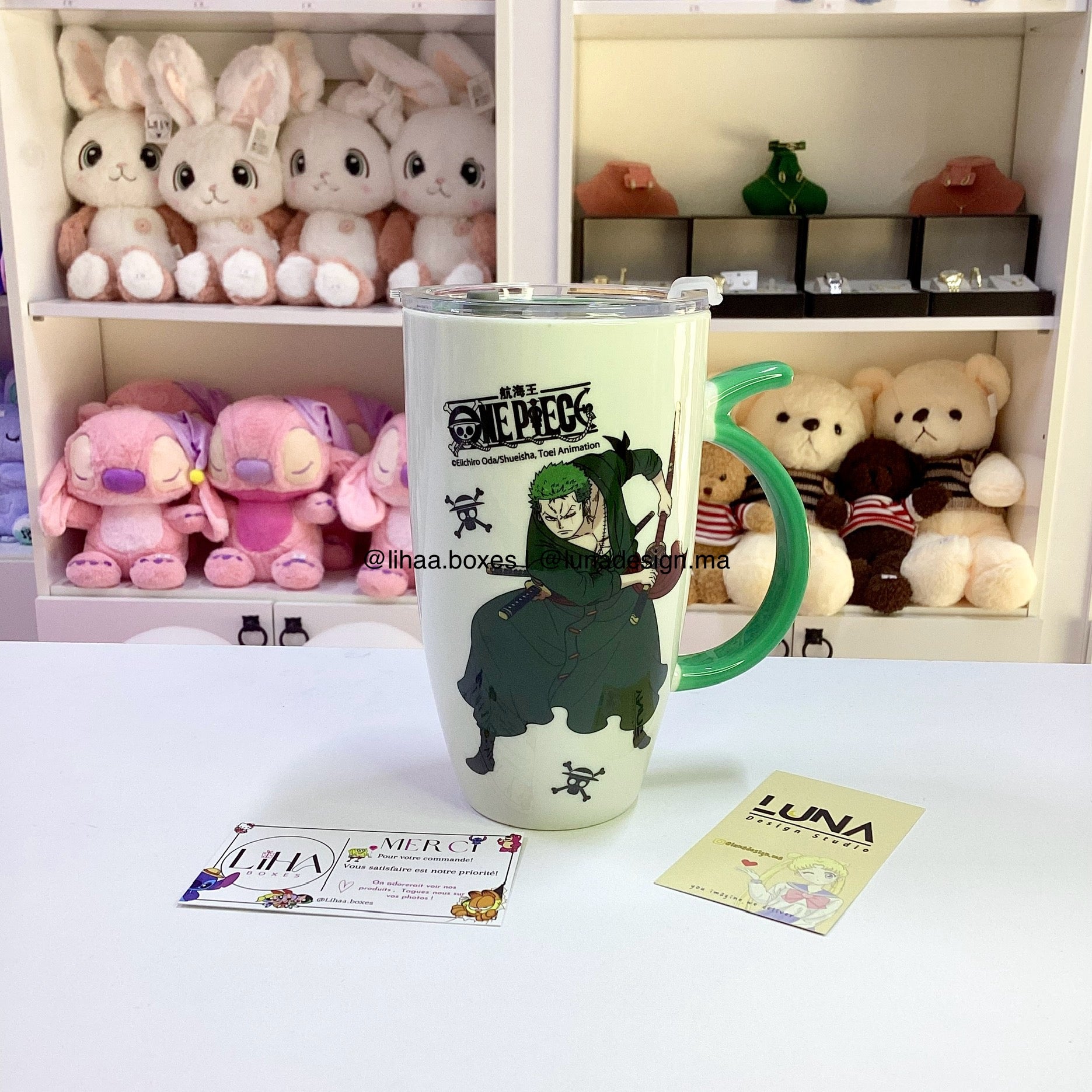 Mug avec couvercle zorro one piece