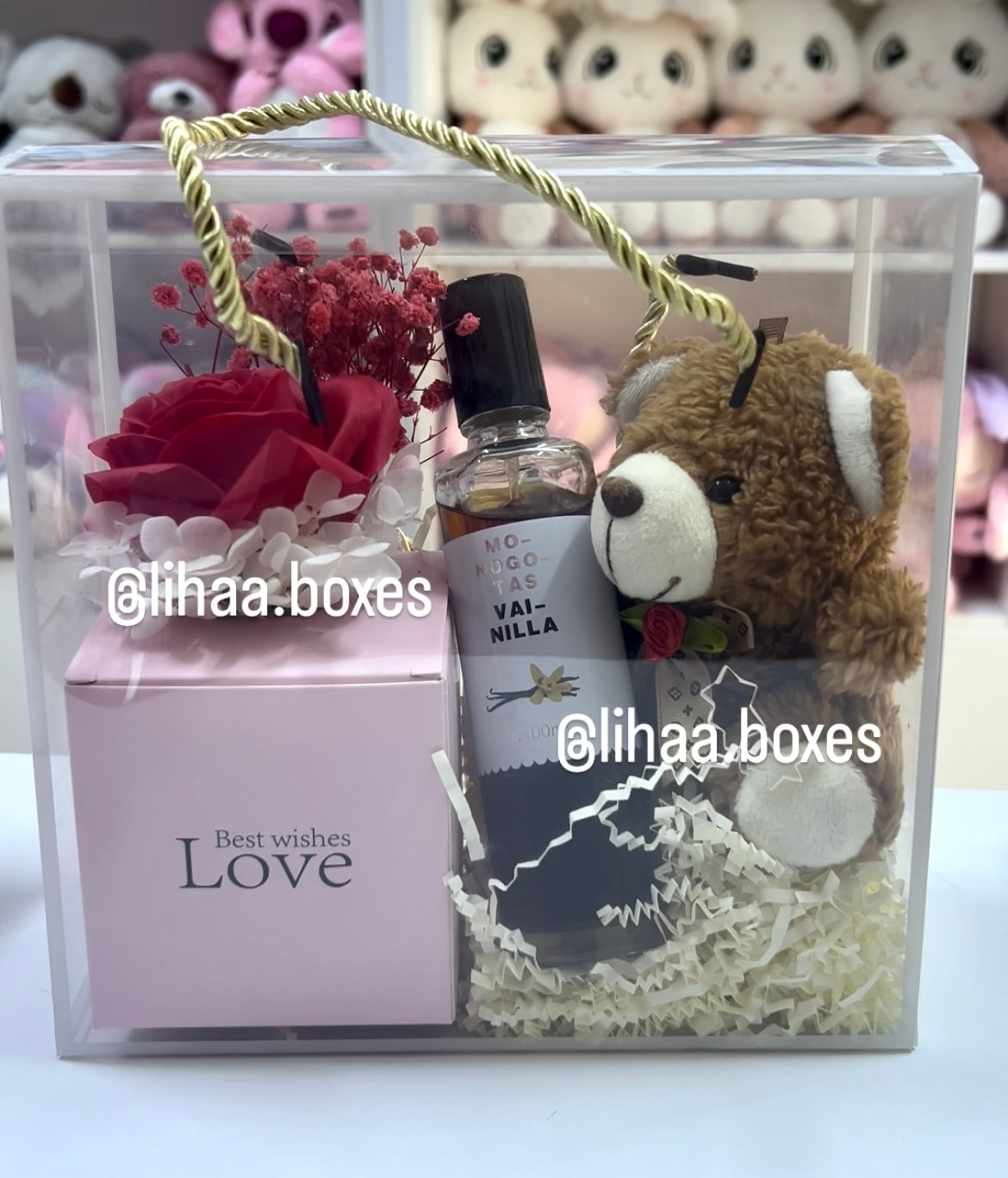 Pack teddy + brume parfumé + fleur