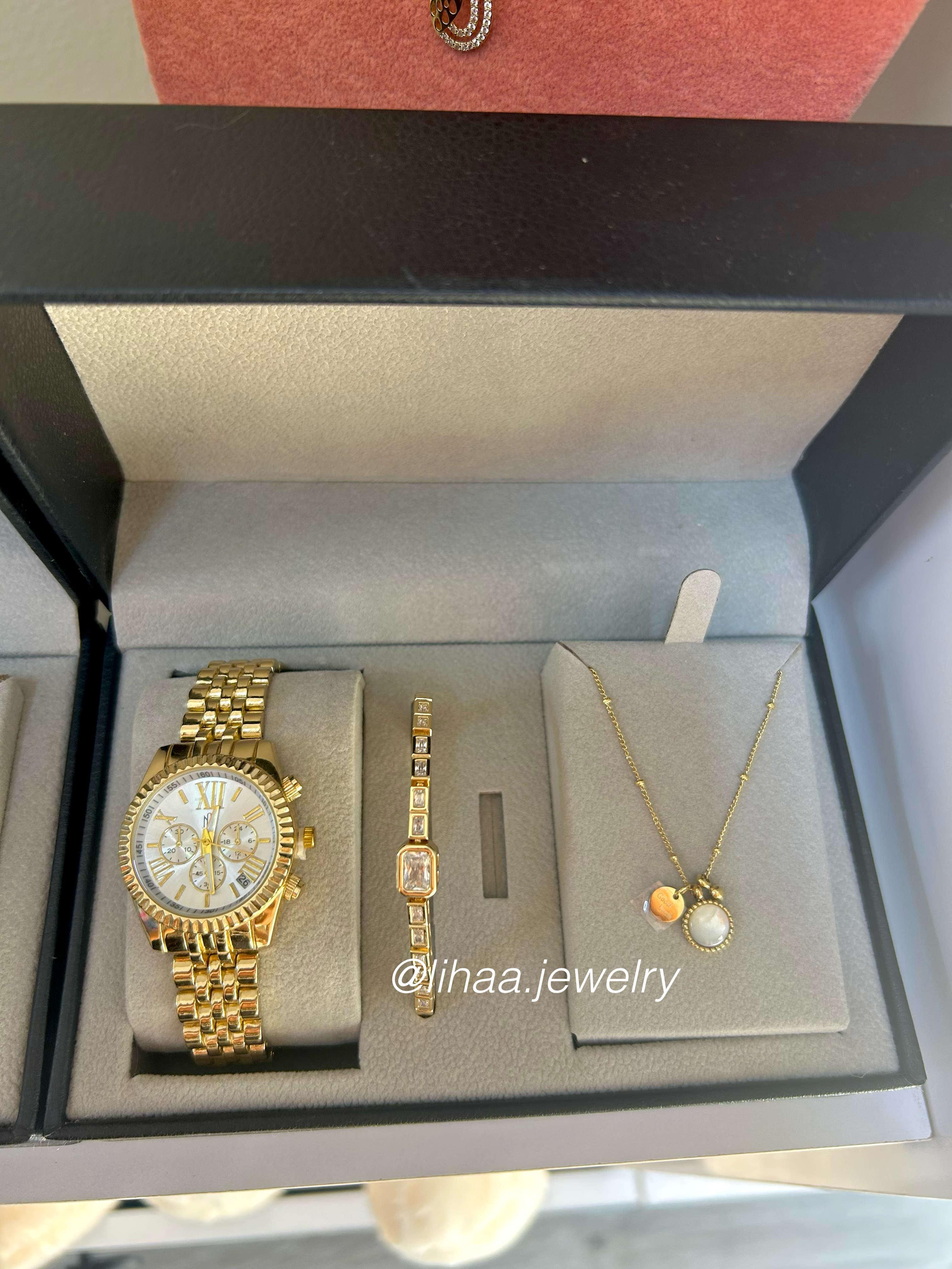 Pack collier + montre + gourmette