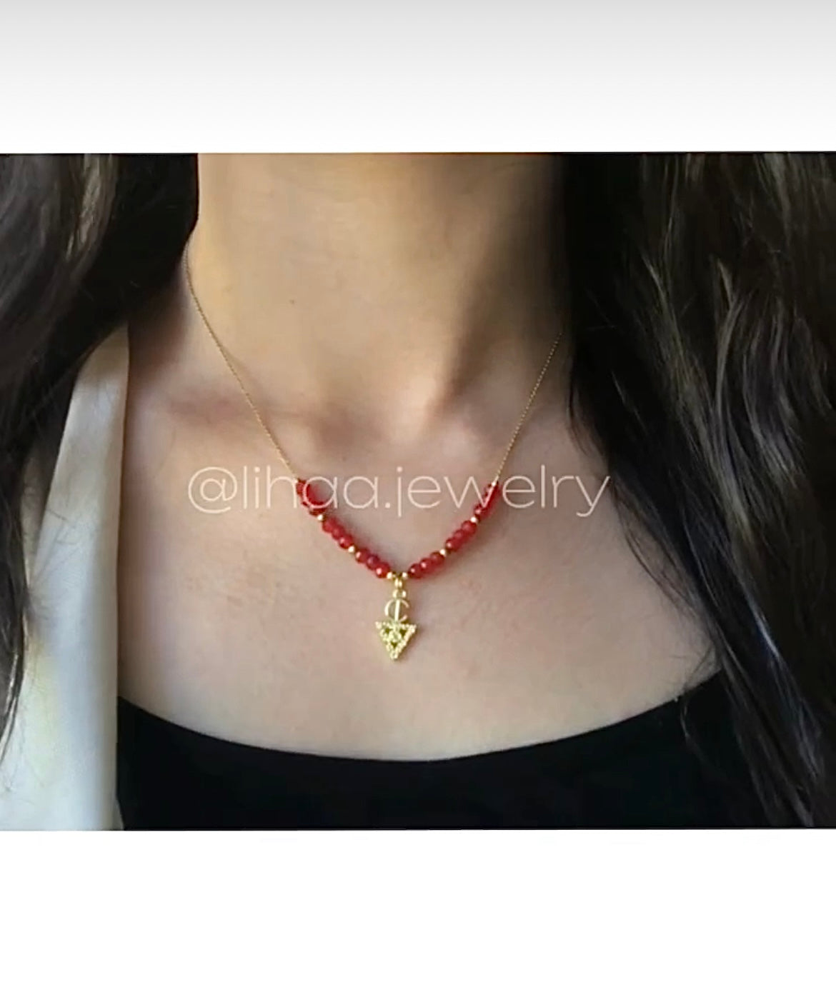 Collier tazrzit rouge