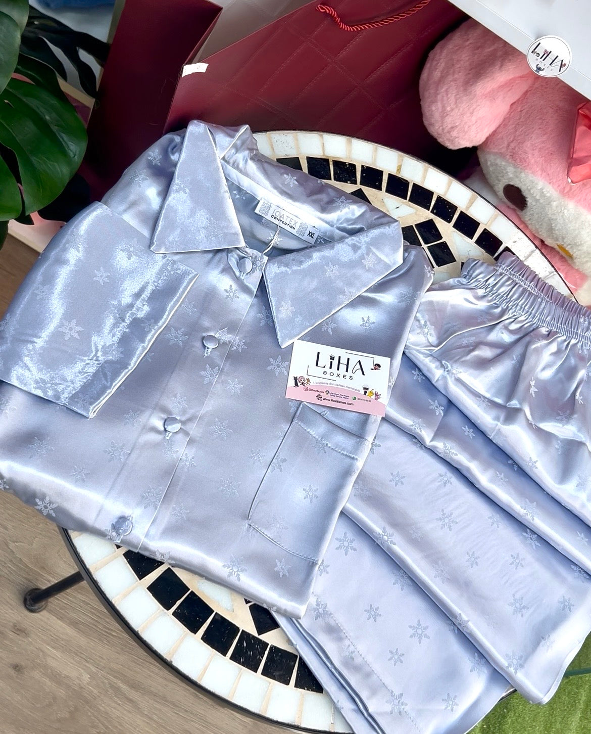Pyjama avec manches satin snow