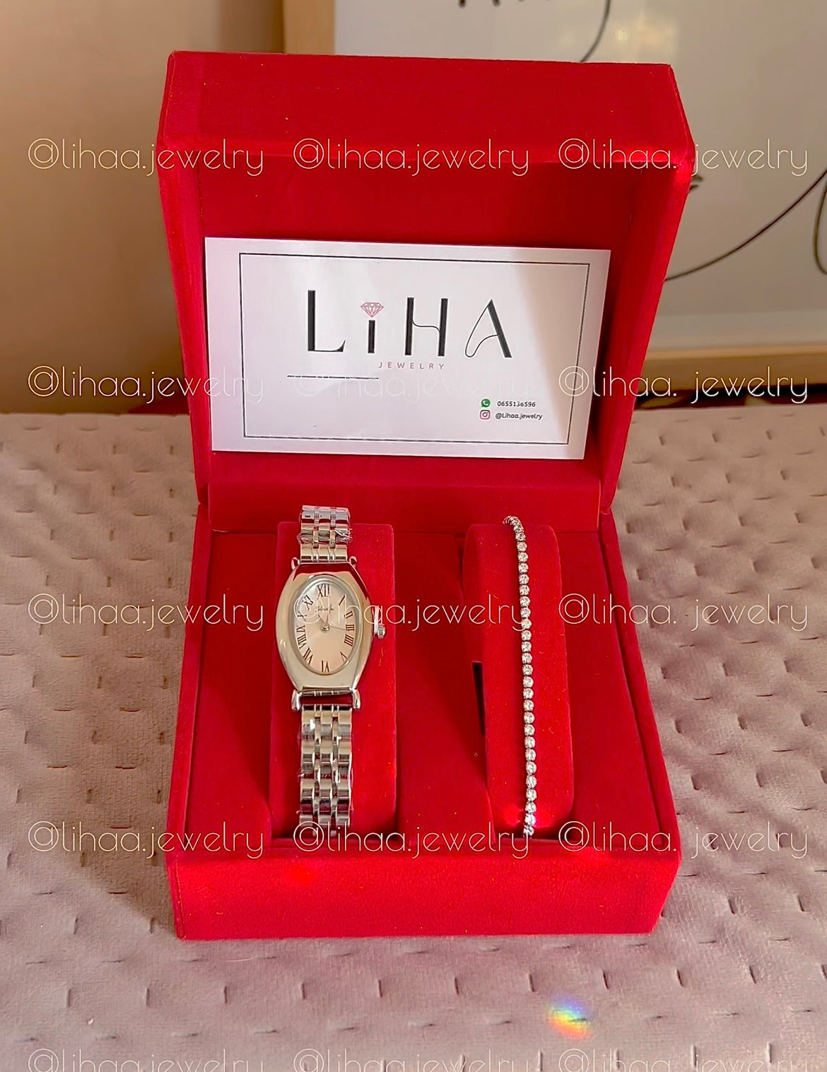 Montre acier inoxydable + gourmette