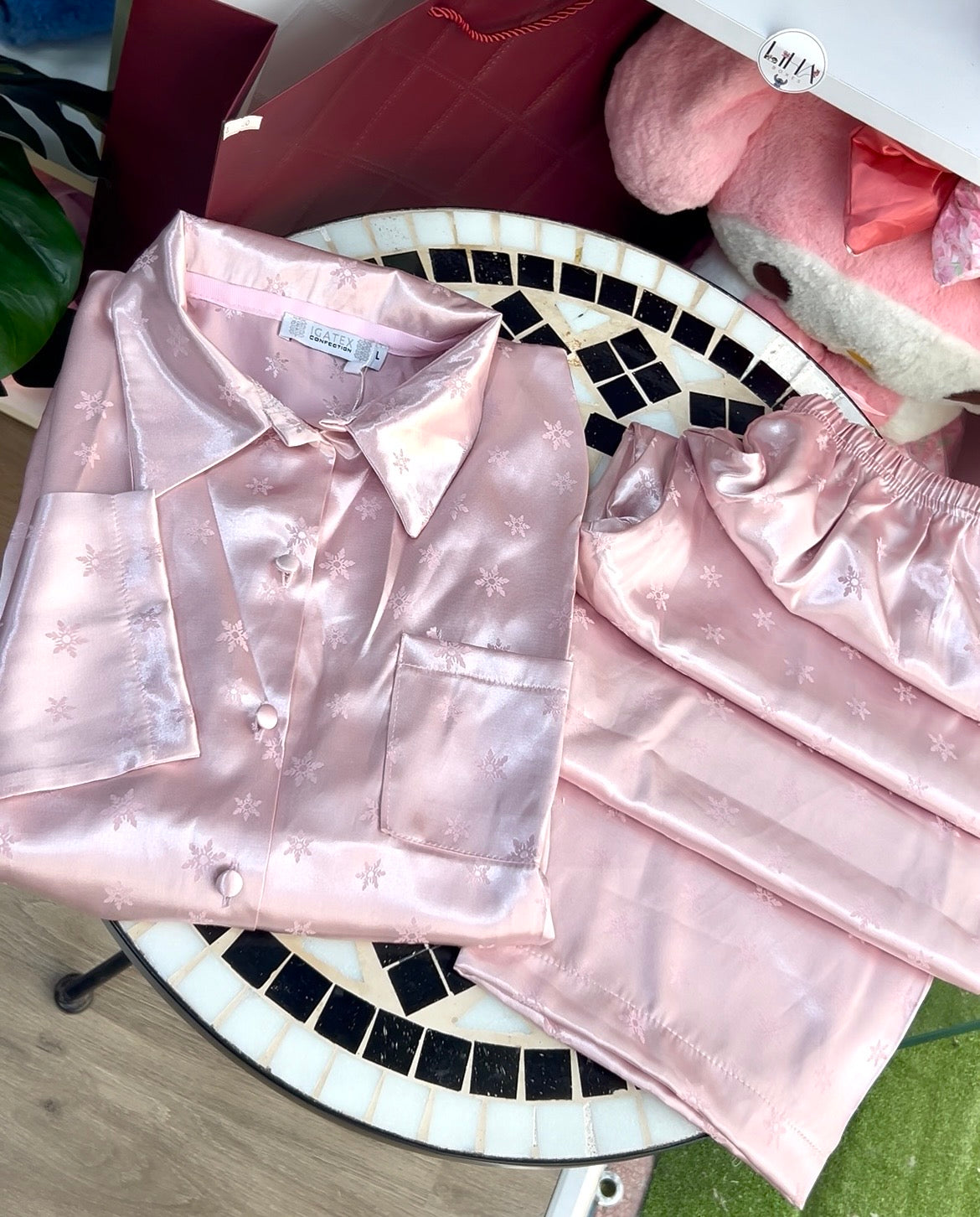 Pyjama avec manches satin snow