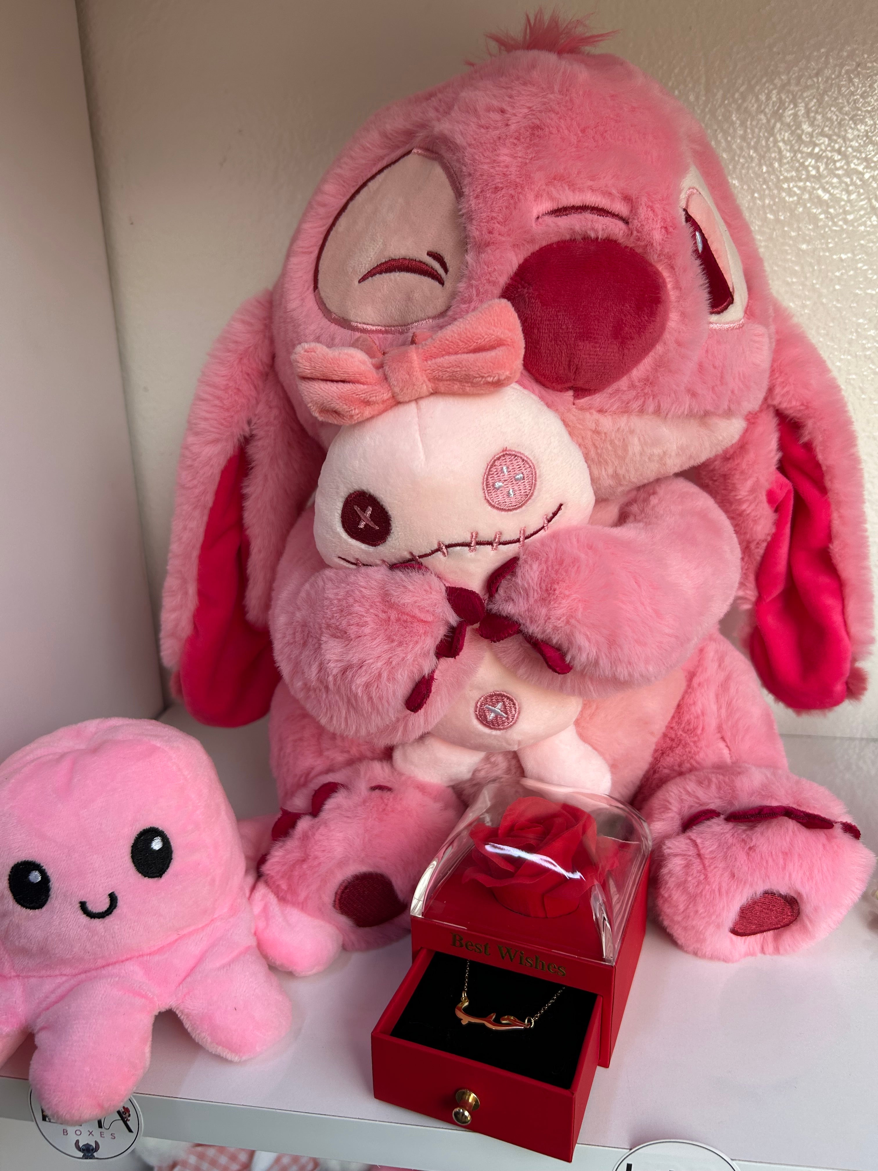 Pack angel 35cm + octopus revirsible + collier avec boite