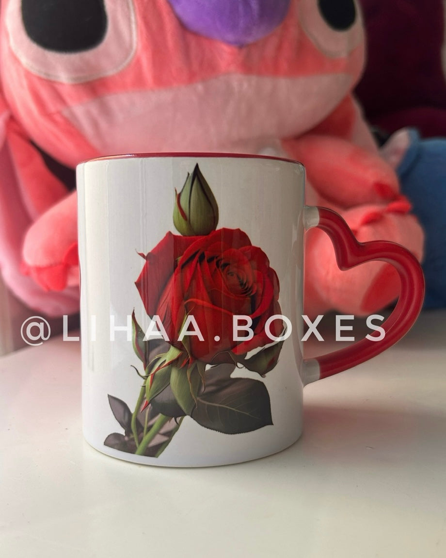 Mug fleur rouge